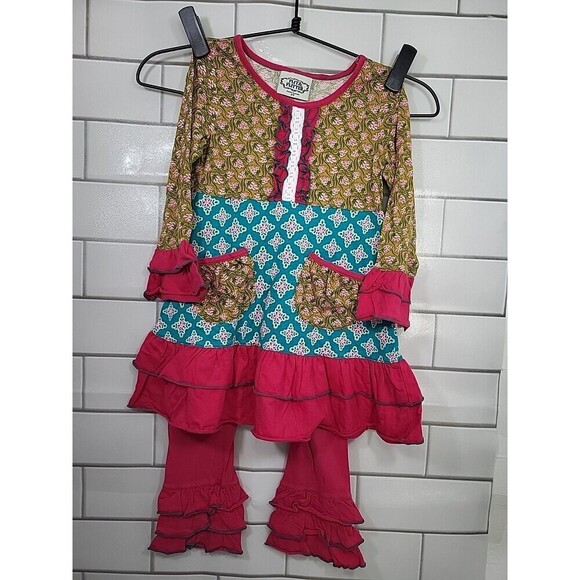 Flit & Flitter Other - Flit & Flitter Girls Size 3T Pre-school Play Artsy Boho Petal Pink Outfit *Read